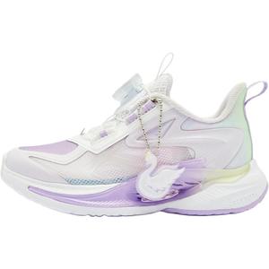 Кроссовки детские с низким верхом, устойчивые к скольжению, для детей от 3 до 7 лет QIAODAN, белый/фиолетовый