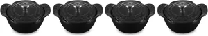 Набор мини-кокотов Le Creuset Enameled Cast Iron Gourmand Collection, 4 предмета, черный