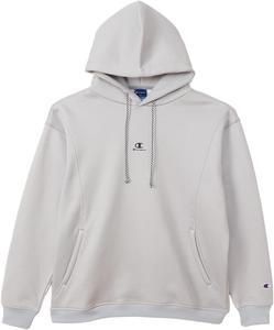 Мужская толстовка с длинным рукавом Champion, свободный крой, эластичная, теплая, с логотипом в одной точке, толстовка с капюшоном из махровой ткани Techweave, TECH WEAVE C3-AS104, серый