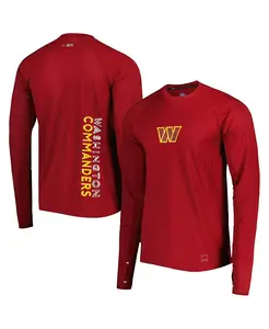 Мужская бордовая рагланова футболка с длинным рукавом Washington Commanders Interval MSX by Michael Strahan