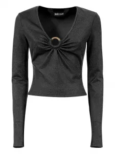 Декорированная футболка Just Cavalli, черный