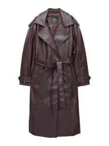 Пальто межсезонное Pull&Bear, бургундия