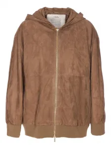 Замшевая куртка на молнии с капюшоном 'S Max Mara, коричневый