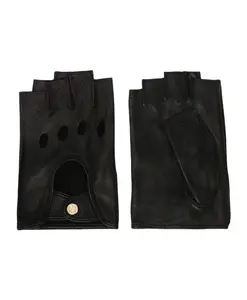 Поцелуи в водительских перчатках без пальцев Kazar, черный