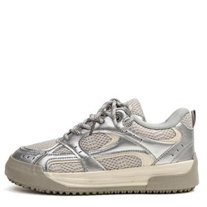 Нескользящие, износостойкие, дышащие низкие женские кроссовки Far waves, Silver