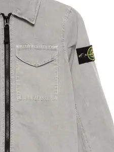 Куртка с нашивкой-логотипом Stone Island Junior, серый