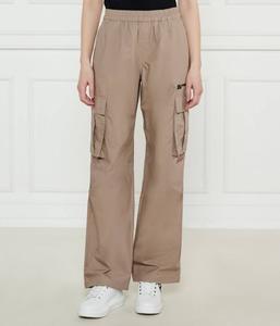 Брюки-карго женские Karl Lagerfeld Jeans свободного кроя на резинке, коричневый