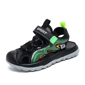 Сандалии детские противоскользящие с противоскользящим покрытием SHIBU, черный/зеленый