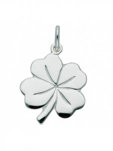 Adeliás Женский кулон в виде клевера из серебра 925 пробы