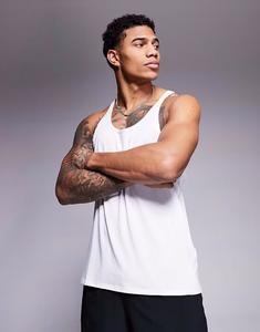 Быстросохнущая майка-стрингер белого цвета 4505