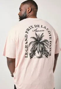 Футболка с коротким рукавом, принтом на спине, размер до 8xl. Sthuge, Powder Pink