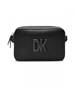 Сумка-мессенджер Dkny кожаная, черный