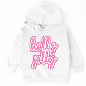 Толстовка с капюшоном Holly jolly outline puff для малышей The Juniper Shop, White