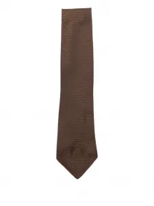 Шелковый галстук MAISON MARGIELA, коричневый