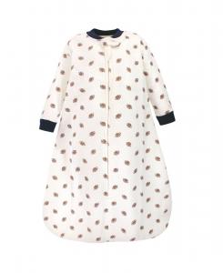 Высококачественная стеганая футболка с длинными рукавами для комфортного сна и ношения Hudson Baby, Brown Football