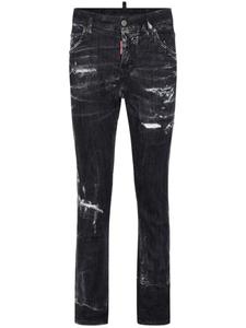 DSQUARED2 джинсы скинни с эффектом потертости, черный