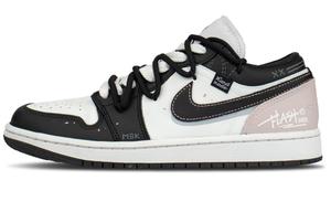 Jordan Кроссовки Air 1 Cherry Blossom низкие винтажные баскетбольные Unisex Black Pink