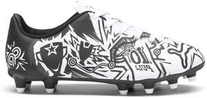 Футбольные бутсы Puma Boys Tacto Christian Pulisic Firm для искусственного газона, белый/черный
