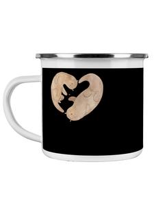 Кружка на 11-ю годовщину свадьбы (стальная свадьба) с надписью черного цвета Mr. & Mrs. Panda