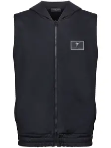 Жилет с капюшоном на молнии Giuseppe Zanotti, черный