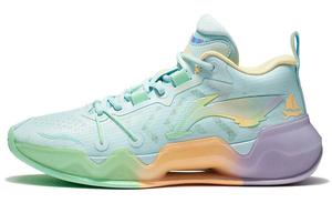 Баскетбольные кроссовки Liren 2 Low для мужчин с низким верхом цвета морской волны/зеленый фосфор Lining