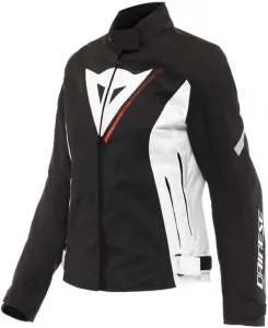 Женская мотоциклетная куртка Dainese Veloce Lady D-Dry, водонепроницаемая для круглогодичного использования, со съемным термослоем, черно-бело-красная, размер 50, Black/White/Lava Red