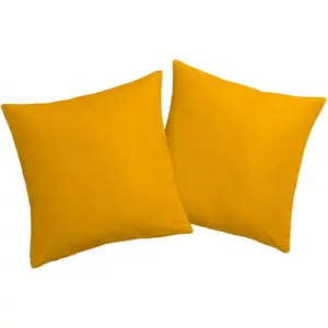 Мой домашний декоративный подушка Raja однотонная, наволочки без наполнителя, 40 x 40 см, комплект из 2 шт., микрофибра My Home, Messingfarben + unifarben