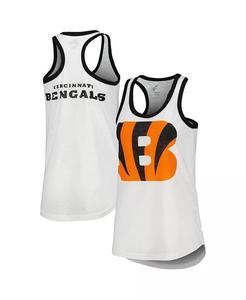 Женская белая майка Cincinnati Bengals Tater Racerback G-Iii 4Her By Carl Banks