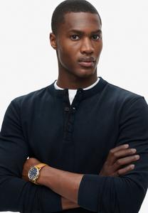 Топ с длинными рукавами VINTAGE TEXTURED GRANDAD Superdry, темно-синий