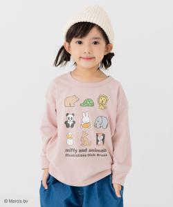 Футболка с длинными рукавами "Миффи" Miffy, цвет F Animal/Smoke Pink