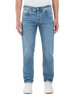 Мужские джинсы прямого кроя с пятью карманами Replay, синий