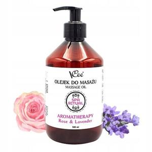 Натуральное массажное масло с розой и лавандой, 500 мл VCee