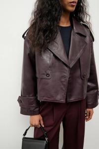 Кожаная куртка Answear.LAB, бордовый