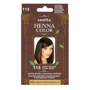 Кондиционер для окрашивания волос 113 светло-коричневый, 25 г Venita Henna color, цвет 113 jasny brąz