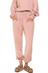 Брюки-джоггеры из французского терри цвета розовый кварц Poll, Rose Quartz
