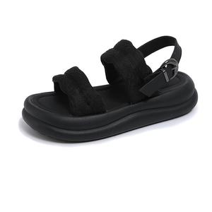 Сандалии с одним ремешком женские WUJI, Black