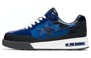 Bape Стильные мужские кроссовки для скейтбординга с низким верхом, черного/синего цвета A Bathing Ape