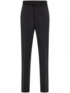 Прямые брюки с логотипом Ferragamo, черный