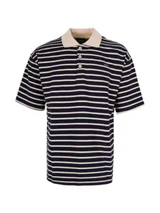 Поло из хлопка в полоску A.P.C., синий