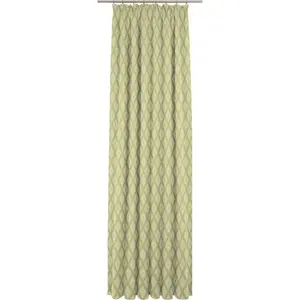 Занавес Maroccan Shiraz Light с кудрявой лентой, 1 шт., из 100% органического хлопка Adam, светло-зеленый