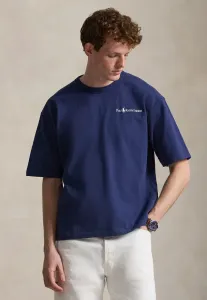 Футболка свободного кроя с логотипом, базовая футболка Polo Ralph Lauren, Dark Blue