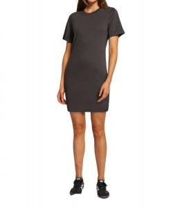 Черное винтажное платье с короткими рукавами Tiegan PERFECTWHITETEE