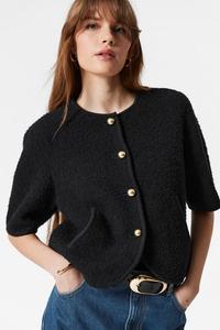 Структурированный кардиган с короткими рукавами & Other Stories, черный