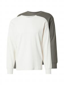 ABOUT YOU Футболка 'Miko' в светло-бежевом и темно-сером цвете