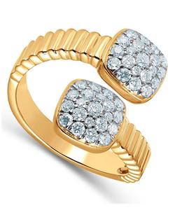 Бриллиантовое кольцо (0,75 карата) в оправе из 14-каратного желтого золота Macy's, Yellow Gold