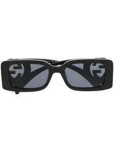 Солнцезащитные очки с логотипом Interlocking G Gucci Eyewear, черный