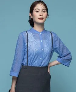 Кружевная блузка Russell Suite L, цвет Lavender Blue [082]