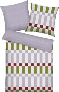 Двустороннее постельное белье сиреневого цвета 1x 155x220 см + 1x 80x80 см Tom Tailor