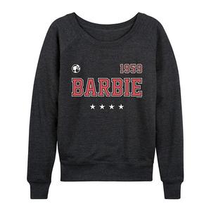Женская футболка с длинным рукавом americana french terry Barbie, Heather Charcoal
