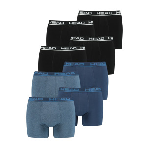 Боксеры HEAD Boxershorts Head Basic Boxer 8P, цвет Black/Blue Heaven